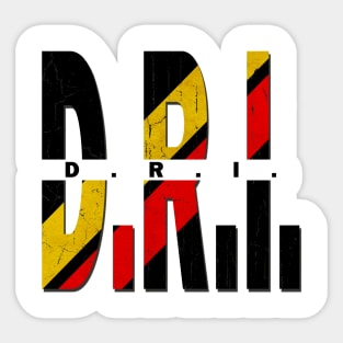 vintage typo D.R.I. Sticker